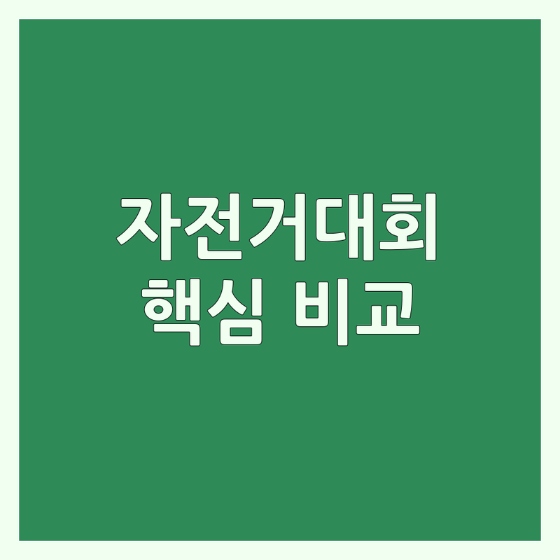 주요 지역 자전거대회 정보 한눈에 비교 | 가격부터 서비스까지 완벽 분석